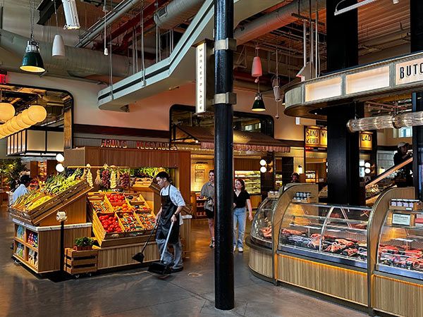 Tin Building market level, New York restaurants