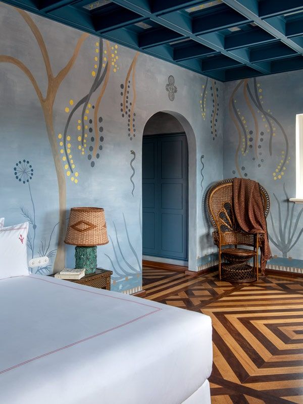 the bedroom interior at Vermelho Melides, Alentejo, Portugal