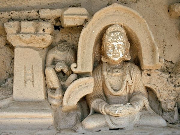 Buddhist carvings at the Jaulian Monastery at Taxila, Pakistan