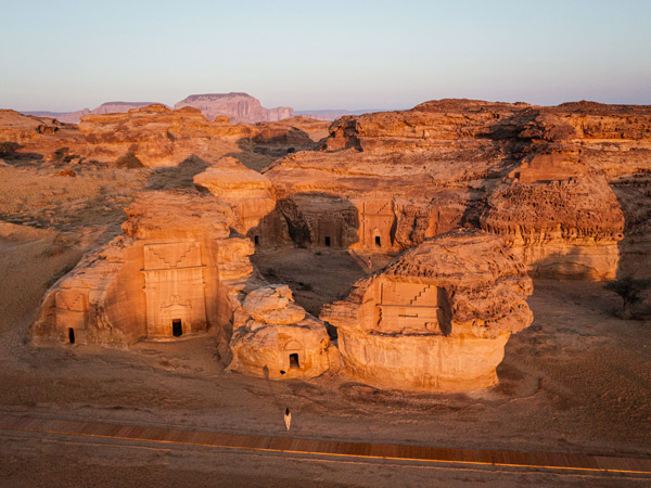 rock-cut temples in Hegra, AlUla, Saudi Arabia