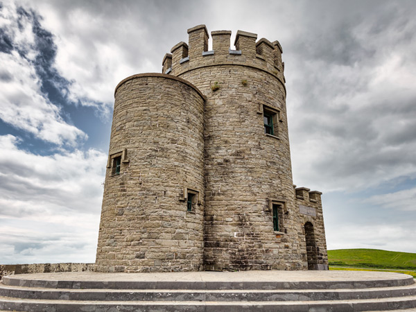 the O’Brien’s Tower in the Cliffs of Moher