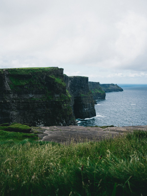 a gloomy landscape in the Cliffs of Moher