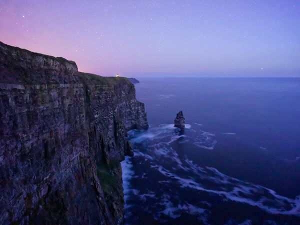 dark landscape at the Cliffs of Moher 