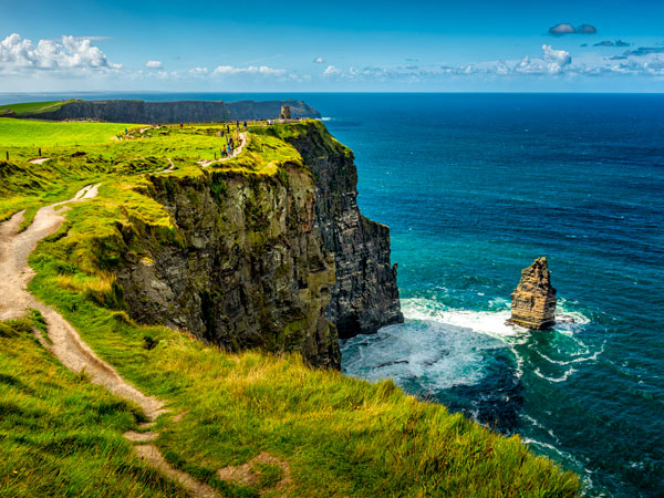 the scenic edge of the Cliffs of Moher