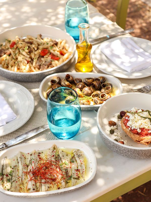 Cretan food on the table