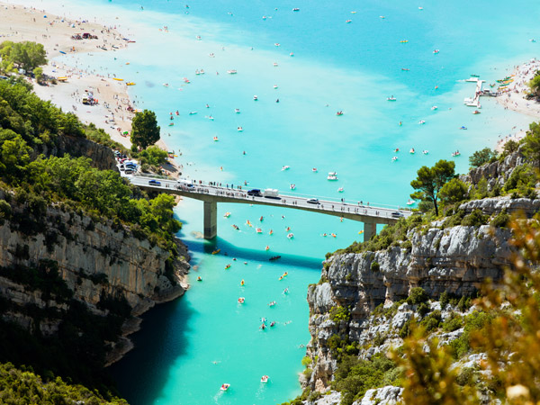 an aerial view of Gorges of Verdon in Aix-en-Provence