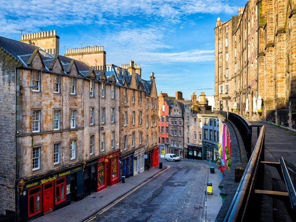 Victoria Street in Old Town Edinburgh