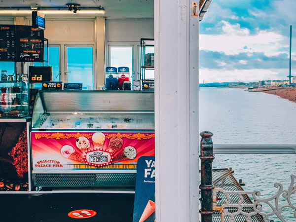 ice cream store at Brighton
