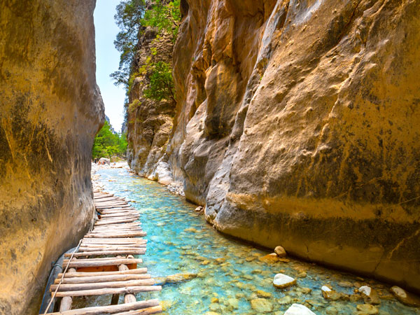 the beautiful landscape of Samaria Gorge, Crete