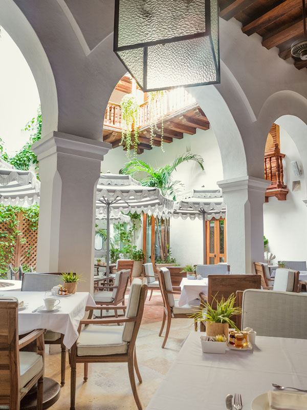 the Alma courtyard at Casa San Agustin, Cartagena