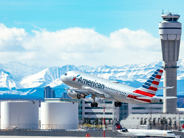 American Airlines A319 in canada