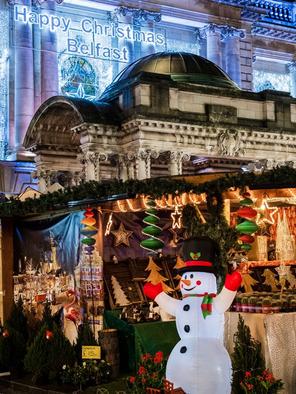 a Christmas display in Belfast