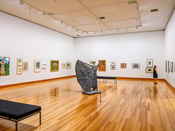 inside the Christchurch Art Gallery Te Puna o Waiwhetū