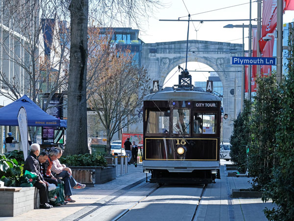 a heritage Christchurch Tram