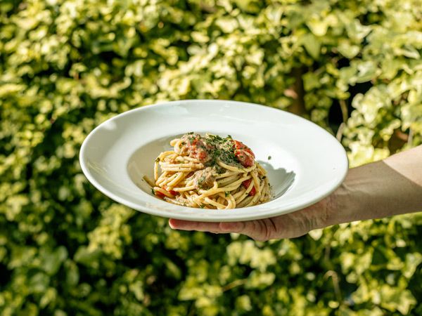 Aglio Olio pasta at Trattoria da Cesare al Casaletto