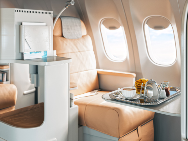 First class aeroplane seat