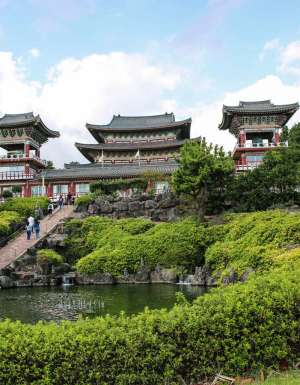 The Buddhist temple of Yakcheonsa Jeju Island