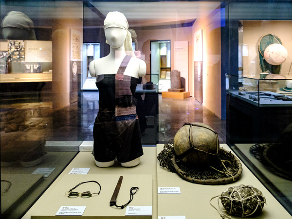 traditional diving gears of Jeju Island's sea women at Haenyeo Museum