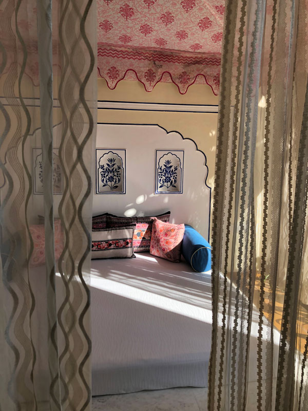 the daybed at The Leela Palace Jaipur