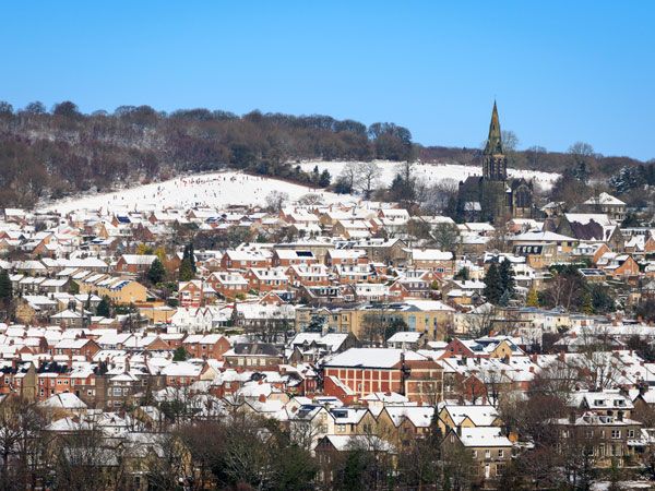 the suburban area of Leeds, UK