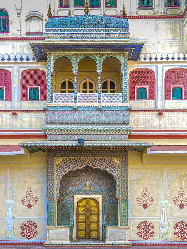 the Rose Gate at the City Palace, Jaipur