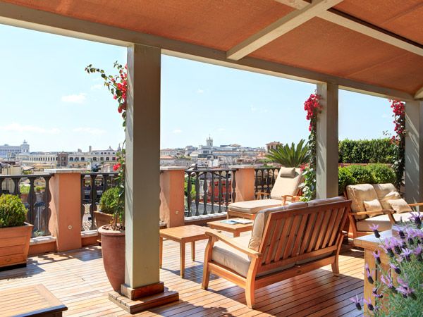 the rooftop terrace at Portrait Roma