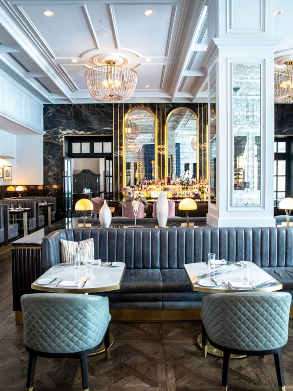 elegant interiors at Fairmont Chateau Lake Louise’s Fairmont Bar