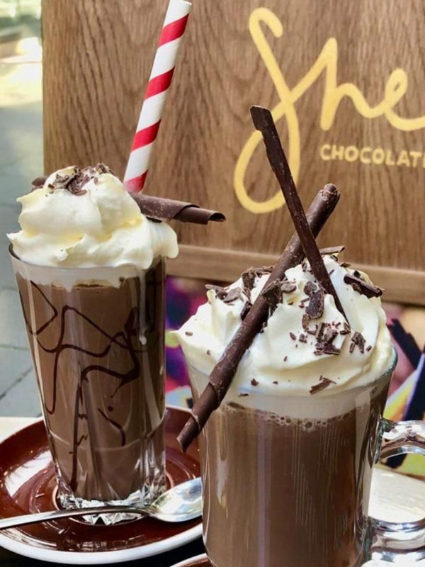 creamy chocolate drinks from She Universe chocolaterie
