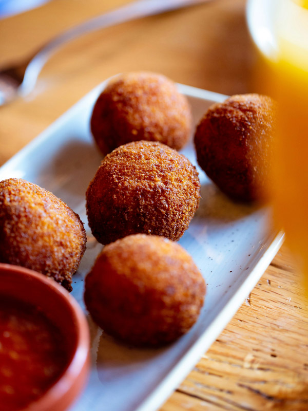 deep-fried crema frittas at Supplizio, Rome