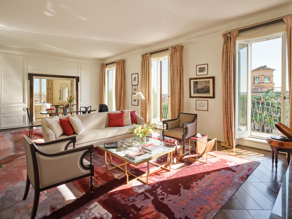 the presidential suite at Hotel Eden Roma
