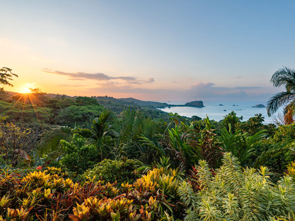 sunrise over Manuel Antonio National Park on the Pacific Coast of Costa Rica