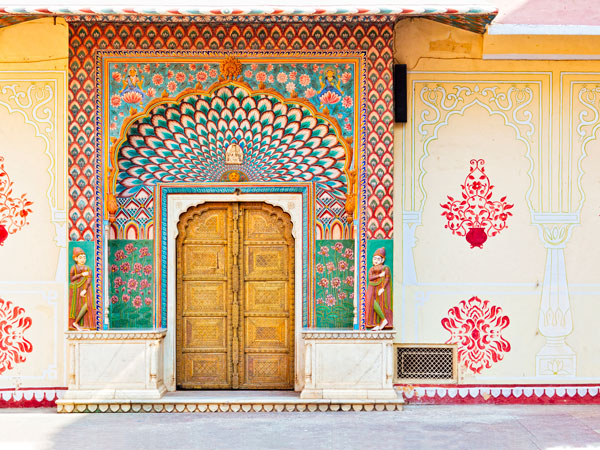 the lotus gate at City Palace, Jaipur