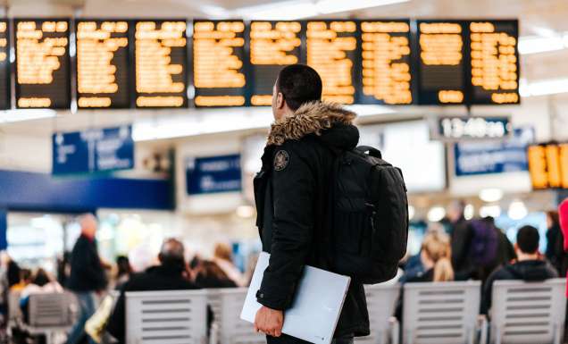 a person in the airport