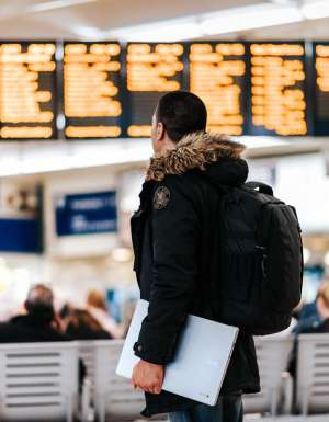 a person in the airport