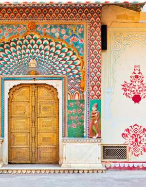 the lotus gate at City Palace, Jaipur
