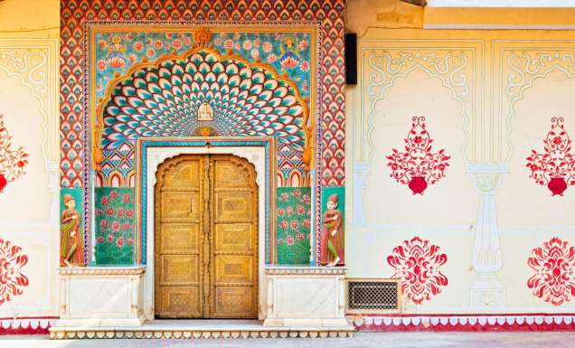 the lotus gate at City Palace, Jaipur