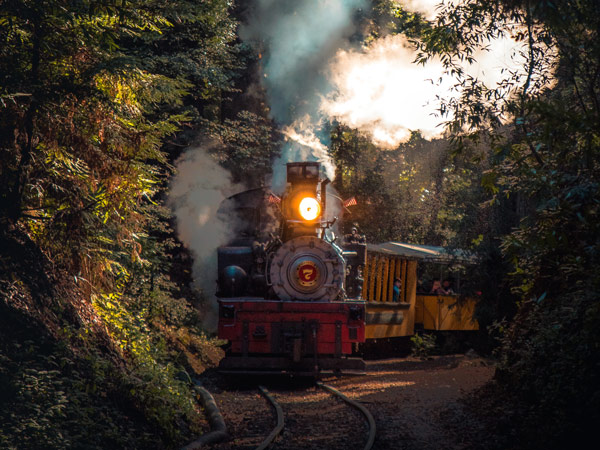 an old train travelling