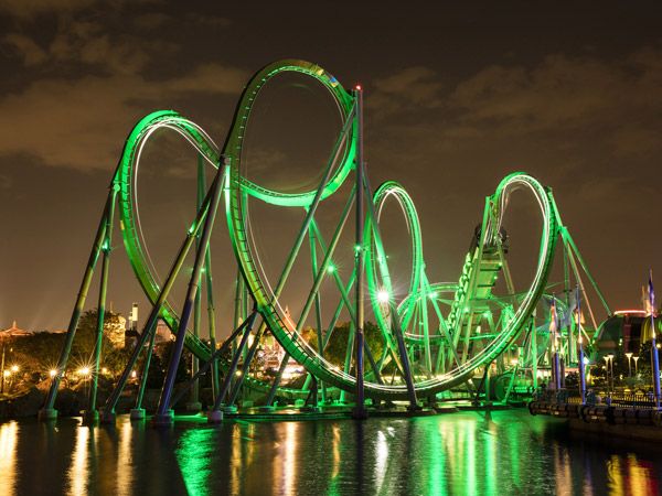 The Incredible Hulk Coaster at Universal Islands of Adventure in Orlando