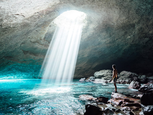 the Blue Cave in Vanuatu
