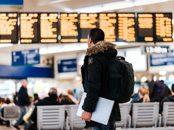 a person in the airport
