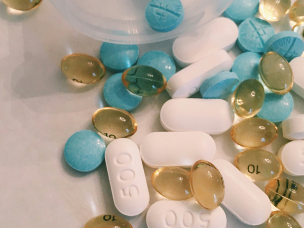 a close-up shot of medicine pills