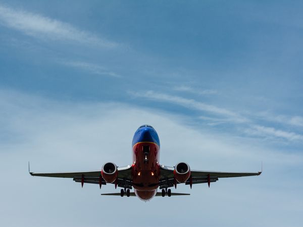 a plane flying above