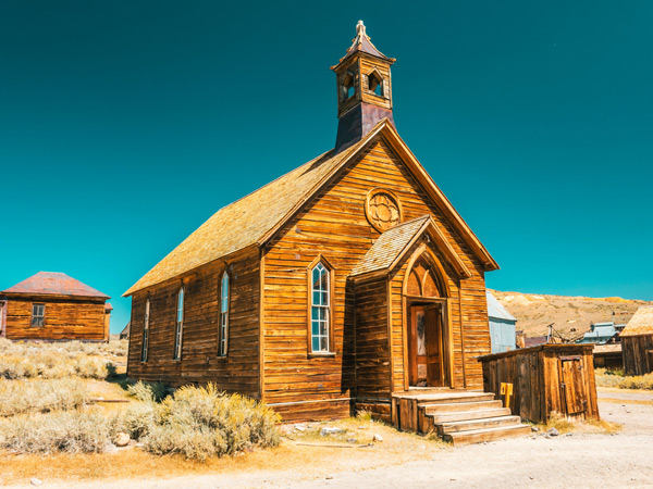an old church in Bodie, California, USA