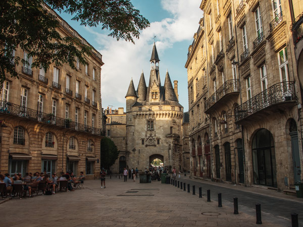 the Porte Cailhau, one of the main entrances to the old city, in Bordeaux, France