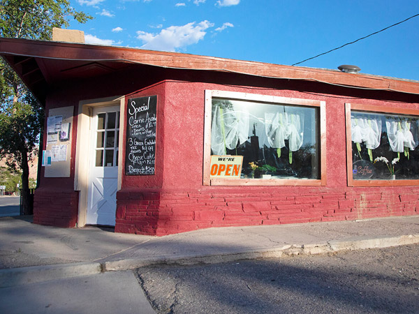 the restaurant exterior of Gema’s Cafe, Nevada