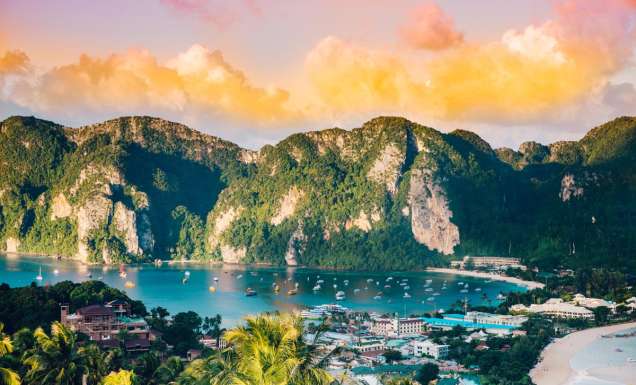 an aerial view of Krabi, Thailand