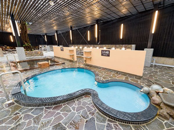an indoor bath at Hyotan Onsen