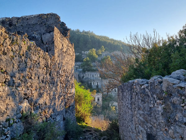 structure ruins at Kayaköy, Turkey