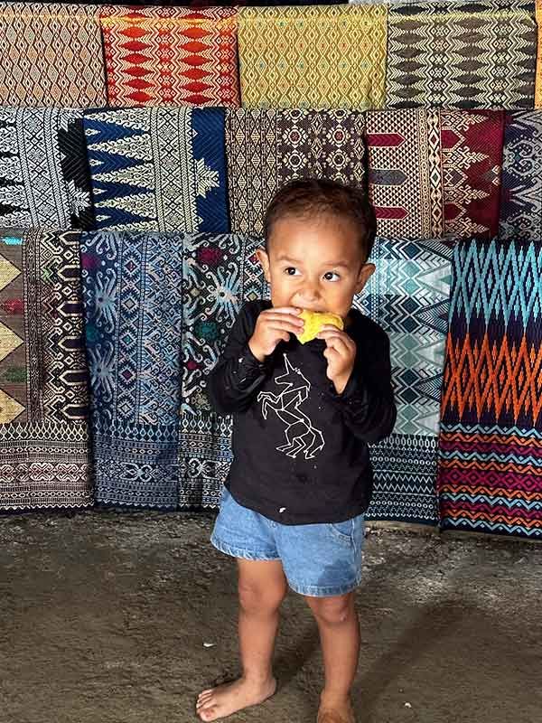 little boy in Sade Village, Indonesia