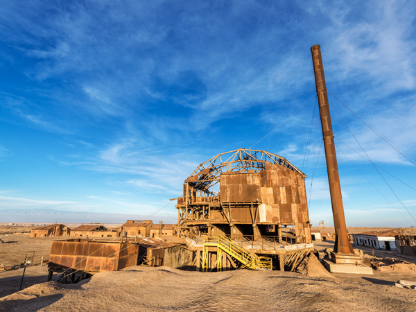 saltpeter works remains in Humberstone and the Santa Laura Saltpeter Works, Chile